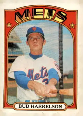 1972 Topps #53 Bud Harrelson baseball card featuring York Mets player Bud Harrelson
