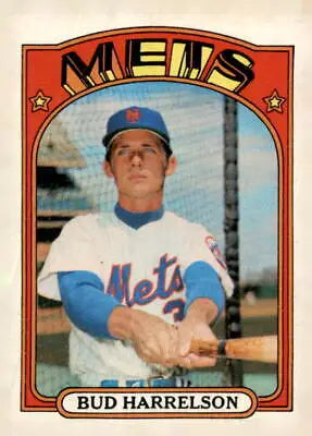1972 Topps #53 Bud Harrelson EX-MT card featuring York Mets player collectible