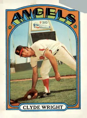 1972 Topps Clyde Wright trading card featuring California Angels pitcher