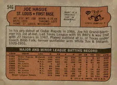 Back of 1972 Topps #551 Ollie Brown baseball card featuring San Diego Padres statistics