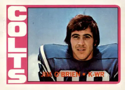 1972 Topps Jim O’Brien sports trading card from a football trading card collection
