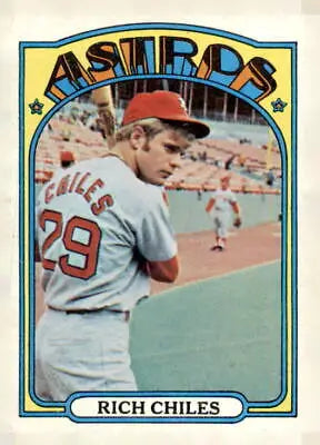 Vintage 1972 Topps trading card of Rich Chiles featuring classic baseball design