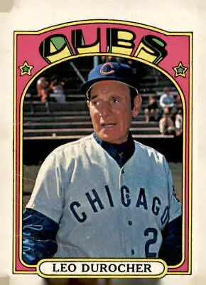 1972 Topps #576 Leo Durocher sports trading card in excellent condition