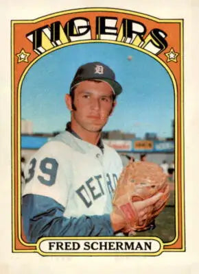 1972 Topps Fred Scherman baseball card, a vintage sports trading card for collectors