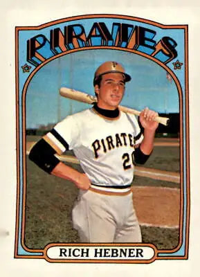 Rich Hebner baseball card from 1972 Topps series featuring Rich Hebner baseball memorabilia