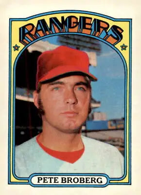 Vintage sports trading card of Pete Broberg from the 1972 Topps series