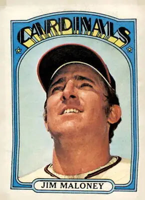 1972 Topps #645 Jim Maloney baseball card featuring the MLB pitcher Jim Maloney