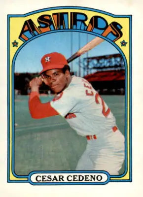 Cesar Cedeno baseball card from 1972 Topps #65, a classic trading card collectible