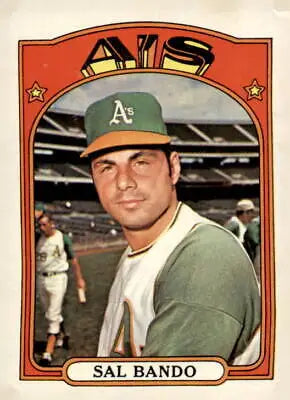 Sal Bando baseball card from 1972 Topps #650 featuring Oakland Athletics player