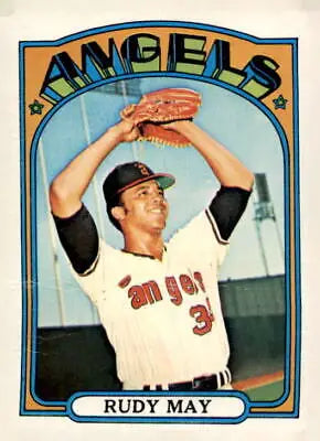 1972 Topps #656 Rudy May baseball card of California Angels player Rudy May EX condition