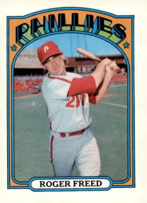 1972 Topps Roger Freed Phillies player baseball card with NM-MT quality