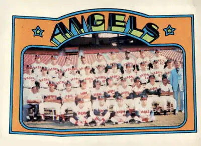Vintage California Angels baseball card from the 1972 Topps #71 series