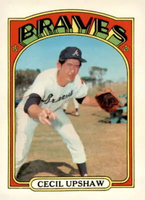 1972 Topps Cecil Upshaw sports trading card featuring Baseball player for collectors