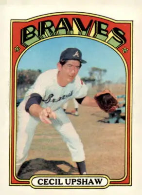 Cecil Upshaw baseball card from 1972 Topps #74 showcasing Cecil Upshaw baseball memorabilia