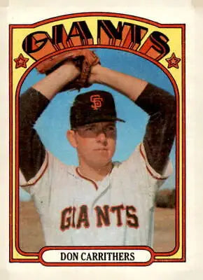 1972 Topps #76 Don Carrithers baseball trading card in VG-EX condition