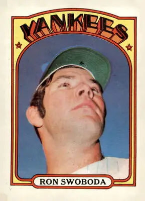 1972 Topps #8 Ron Swoboda baseball card featuring the iconic outfielder Ron Swoboda