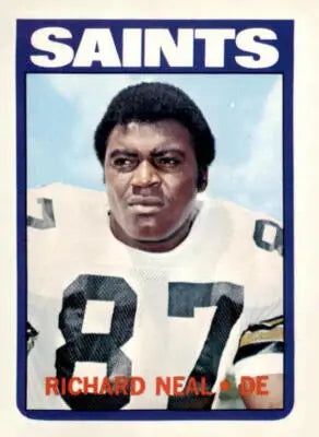 Richard Neal football card from 1972 Topps #87 showcasing Richard Neal football collectibles