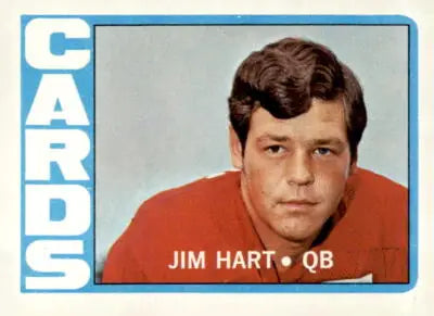 Jim Hart football trading card from 1972 Topps #88 featuring Louis Cardinals player