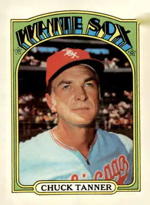 1972 Topps #98 Chuck Tanner baseball card featuring the Chicago White Sox manager