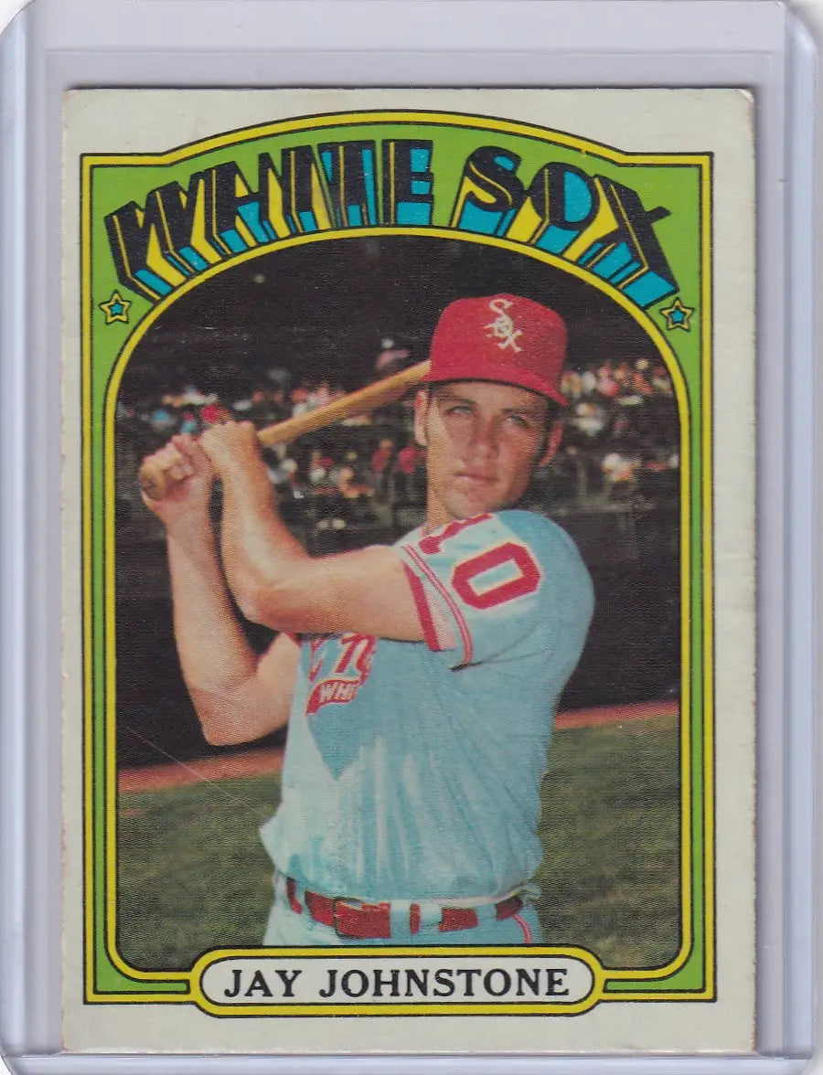 Vintage 1972 Topps Baseball card of Jay Johnstone from the Chicago White Sox