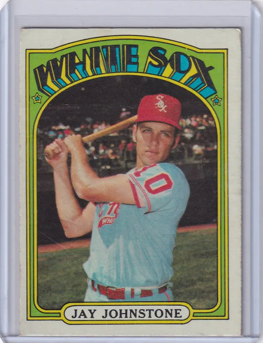 Vintage 1972 Topps Baseball card of Jay Johnstone from the Chicago White Sox