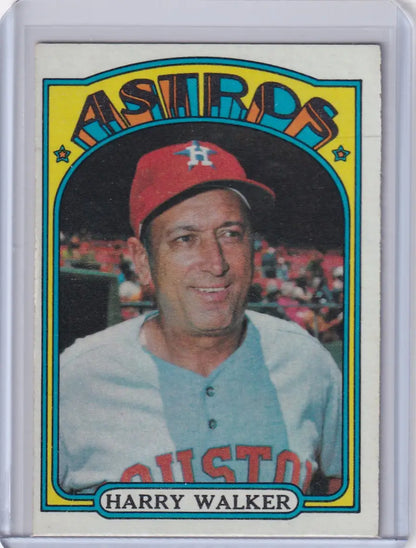1972 Topps Baseball card of Harry Walker MGR from Houston Astros collectible series