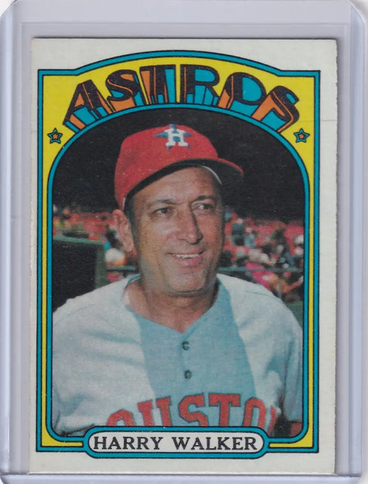 1972 Topps Baseball card of Harry Walker MGR from Houston Astros collectible series
