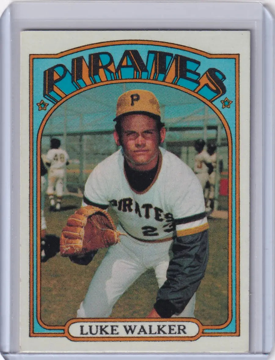 1972 Topps Baseball card featuring Luke Walker of the Pittsburgh Pirates