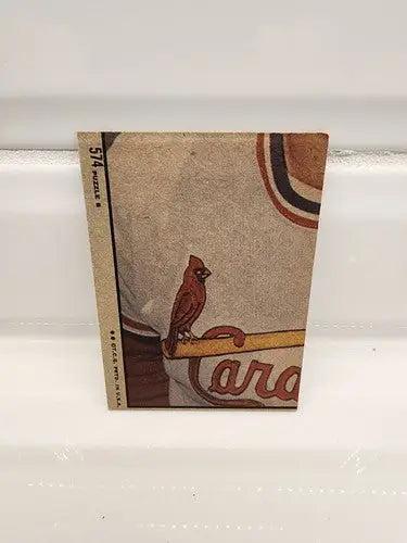 Puzzle piece featuring Fritz Peterson on a 1972 Topps In Action trading card for card enthusiasts
