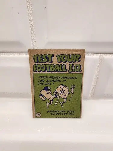 Vintage Test Your Football I.Q. card from Topps Pro Action 1972 Roger Staubach RC