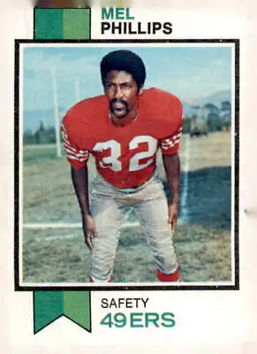 Mel Phillips trading card from 1973 Topps #122 featuring Mel Phillips football card