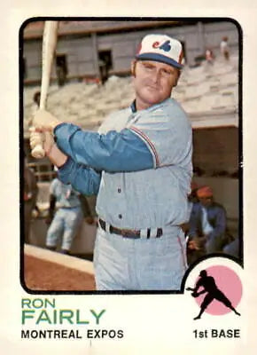1973 Topps #125 Ron Fairly EX-MT trading card featuring Montreal Expos star player