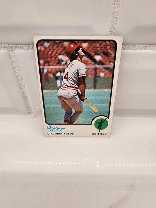 1973 Topps Pete Rose baseball card featuring Pete Rose in the Tops Pete collection