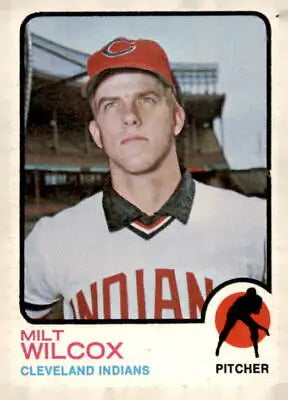 Vintage 1973 Topps Milt Wilcox baseball card featuring Milt Wilcox baseball memorabilia