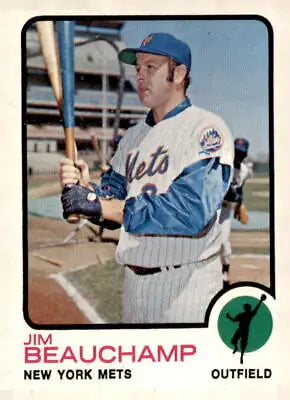 Jim Beauchamp 1973 Topps #137 trading card featuring the New York Mets in EX-MT condition