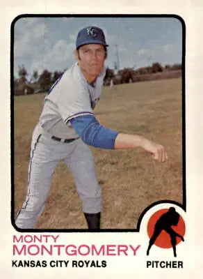 Vintage 1973 Topps #164 Monty Montgomery Kansas City Royals player baseball card EX-MT