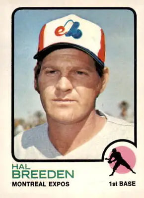 1973 Topps #173 Hal Breeden trading card in excellent condition, showcasing Hal Breeden