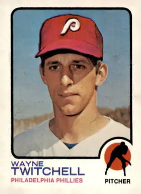 1973 Topps Wayne Twitchell baseball card featuring Wayne Twitchell player collectible