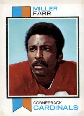 Miller Farr trading card from 1973 Topps #272 showcasing Miller Farr football card