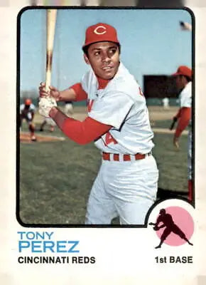 Tony Perez baseball trading card from 1973 Topps #275 featuring Cincinnati Reds player