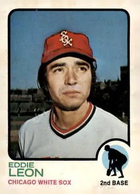 Vintage 1973 Topps #287 Eddie Leon sports trading card in excellent condition