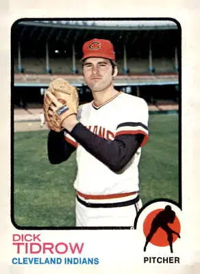 Dick Tidrow baseball card from the 1973 Topps set featuring Cleveland Indians player