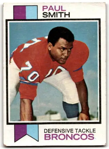 1973 Topps #361 Paul Smith football card in original gloss, P Poor condition