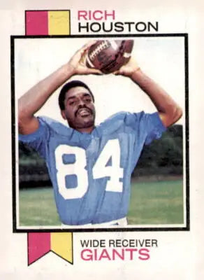 Rich Houston football trading card from 1973 Topps series featuring sports trading card collectible