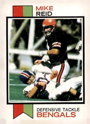 1973 Topps Mike Reid football card showcasing Mike Reid football memorabilia