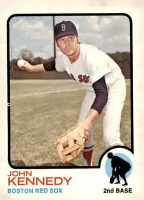 1973 Topps #437 John Kennedy baseball card featuring Boston Red Sox player