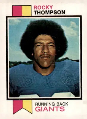 Rocky Thompson football trading card from 1973 Topps #441 featuring Rocky Thompson