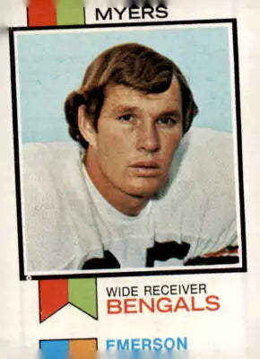 Vintage Chip Myers football trading card from 1973 Topps #445 featuring Chip Myers