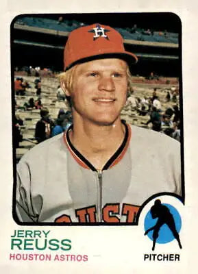 1973 Topps #446 Jerry Reuss EX-MT baseball card featuring Houston Astros player Jerry Reuss