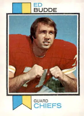 Ed Budde football trading card from 1973 Topps #462 featuring Kansas City Chiefs player